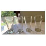 4 Heavy Vintage Soda Shop Glasses