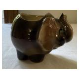 Elephant Figural Pottery Planter