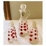 Vintage Cruet With Salt / Pepper Shakers