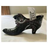 Signed Fenton Art Glass Shoe
