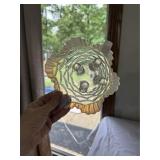 Footed Carnival Glass Bowl