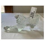 Hobnail Milk Glass Shoe