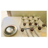 Beautiful Set of Vintage Glass Dishes