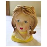Vintage Lady Head Vase