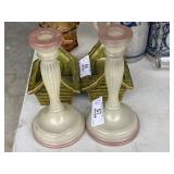 2 Glass Candlesticks