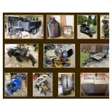 2- GOLF CARTS, ATV, SOD CUTTER, TRAILERS & MORE!