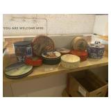 Lot of 10 Assorted Holiday Tins