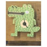 Wood Craft Alligator Wall Clock