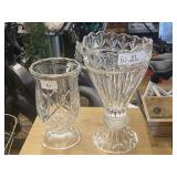 Pair of Crystal Style Vases