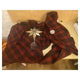 Pair of Plaid Christmas Tree Skirts & Misc.