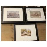 3 Framed / Matted Evelyn Steinkuhl Prints
