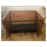 Wood Display with Metal Rod