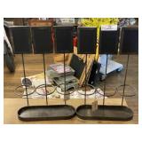 Pair of Metal Wine Bottle Holders