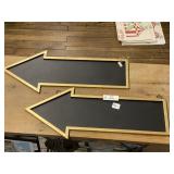Pair of Metal Hanging "Arrow" Signs