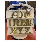 Lot of Assorted Metal "Letter" Ornaments