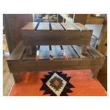 Pair of Wood Risers / Stands