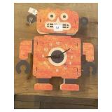 Wood Craft Robot Wall Clock