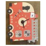 Wood Craft Firetruck Wall Clock