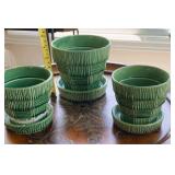 Set of 3 McCoy Art Pottery Planters