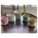 5 Small Art Pottery Planters