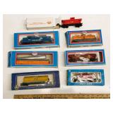 HO Scale Boxed Train Cars & Engine Lot