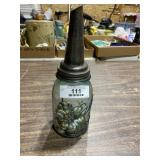 Vintage Oil Spout Blue Ball Mason Jar