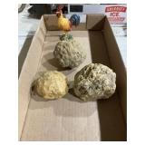Lot of Geodes & Antique Iron