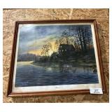 House on Lake Print