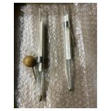 2 Vintage Mercury Advertisement Thermometers
