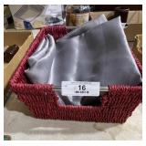 Woven Basket & Curtains
