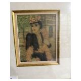 Framed Victorian Lady Art