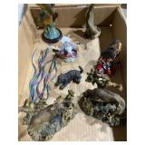 Flat of Wildlife Sculptures