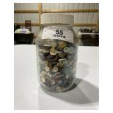 Mason Jar Full Vintage Buttons