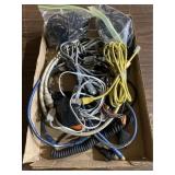 Flat of Computer Cables & Power Cords