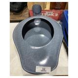 Grey Speckled Enamel Bed Pan
