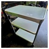 3 Tier Vintage Granite Rolling Cart