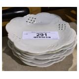 6 Porcelain Snack Dishes