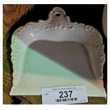 Glazed Porcelain Dust Tray & Jar