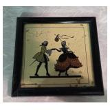 1930's C & A Richards Framed Glass Silhouette