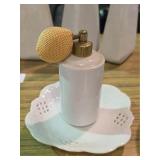 Porcelain Perfume Bottle & Tray