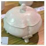 Porcelain Footed Trinket Dish