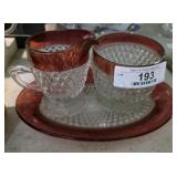 3 Piece Kings Crown Creamer / Sugar Set