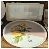 Glazed Porcelain Painted Platter & Tray