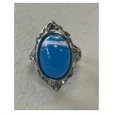 Estate Large Blue Stone Cocktail Ring