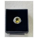 Lemon Quartz Cocktail Ring