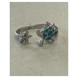 Vintage Enamel Turtle Ring