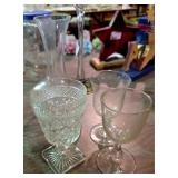 Assorted Crystal Stem Glasses & Decanter