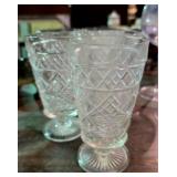 5 Piece Hazel Atlas Big Top Stemware