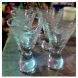 Etched Crystal Goose Glass Set