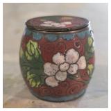Miniature Chinese Cloisonnï¿½ Enamel Lidded Jar